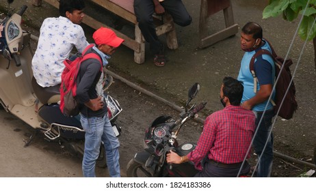 Virar West Mumbai City District Palghar India 28th September Year2020 People On Move After The Situation Of Covid 19 Arial Shot 
