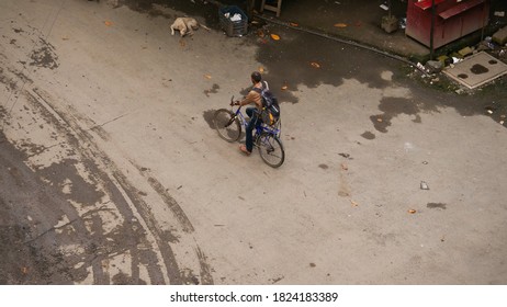 Virar West Mumbai City District Palghar India 28th September Year2020 People On Move After The Situation Of Covid 19 Arial Shot 
