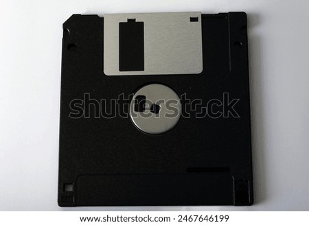  Virgin floppy disk. Old 3.5 inch floppy disk isolated on white. 
