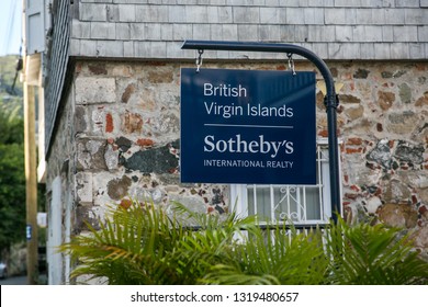 Virgin Islands,Tortola- 13 January, 2019: Signboard Of Sotheby's In Road Town