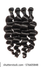 Virgin Loose Wave Black Human Hair Extension Bundles