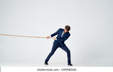 A Virgin Man In A Suit Pulls Over A Gray Background Challenge