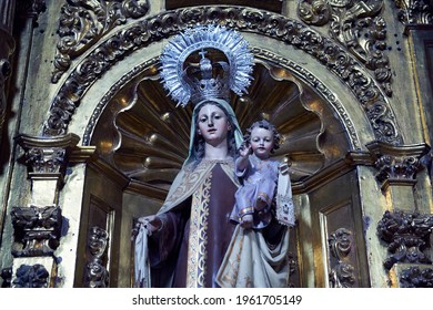 Virgin Mary With The Child Jesus On The Altarpiece Of The Church