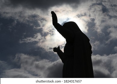 Virgin Mary Silhouette In Leon France