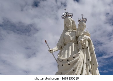 Virgin Mary Statue. Virgen Del Socavón Statue In Oruro