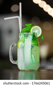 Virgin Mojito Drink, Healthy Drink ,fresh Lime Juice, Simple Syrup