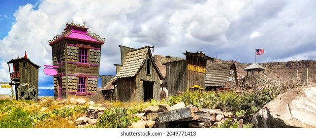 Virgin, Utah- 05-16-2016: Fort Zion Is A Trading Post With Family Entertainment In Virgin, Utah, Close To Zion National Park.