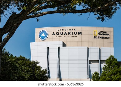 VIRGINIA BEACH, VIRGINIA - JULY 13, 2017:  The Virginia Aquarium & Marine Science Center, An Aquarium And Marine Science Museum With Over 800,000 Gallons Of Aquariums And Animal Habitats.