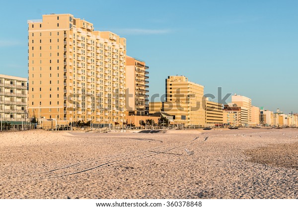 Virginia Beach Oceanfront Beach Hotels Stock Photo Edit Now