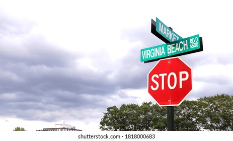 Virginia Beach Town Center Stop Sign