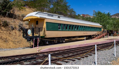 Virginia City, Nevada / USA - 09/09/19: An Old Passenger Rail Car From The Virginia And Truckee Railroad Line