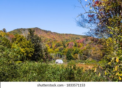 The Virginia Creeper National Recreation Trail In Autumn. Abingdon, VA, USA