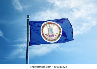 Virginia Flag On The Mast