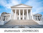 Virginia State Capitol Building in Richmond Virginia. Daytime Long Exposure.