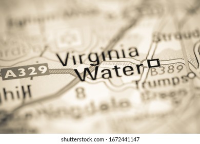 Virginia Water. United Kingdom On A Geography Map