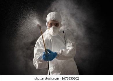 Virologist Scientists Wearing PPE Kits Are Cleaning The Virus