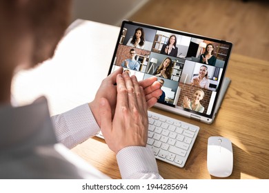 Virtual Conference Meeting Interview In Office Clapping