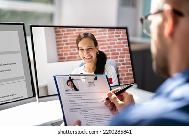 Virtual Job Interview Webcast Using Online Video Conference