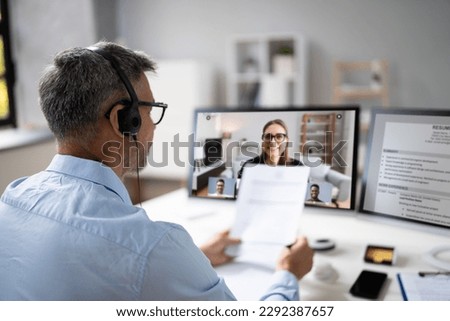 Virtual Job Interview Webcast Using Online Video Conference