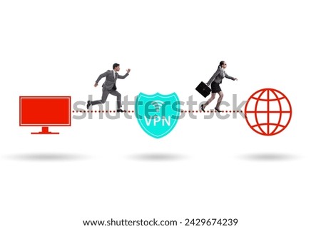 Virtual private network VPN cyber concept