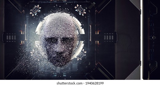 Virtual reality and artificial intelligence concept