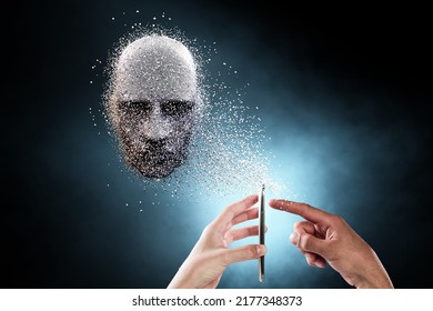 Virtual reality and artificial intelligence concept