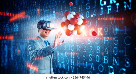 Virtual reality experience. Technologies of the future. Mixed media