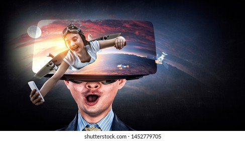 Virtual reality experience. Technologies of the future.