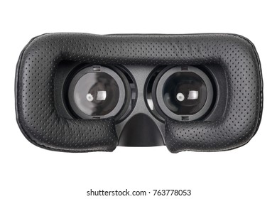 Virtual Reality Glasses Isolated On White Background. Point Of View