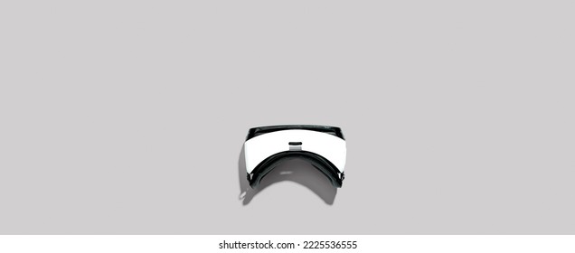 Virtual reality headset with shadow - flat lay