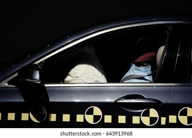 Virtual reality simulator of car accidents - Shutterstock ID 643913968