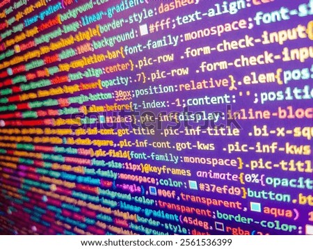 Virtual realtiy. Screen with software developer code. Background image. Backend coding with go and java. 3d rendering. Programming concept. Software development monitor. Javascript code.