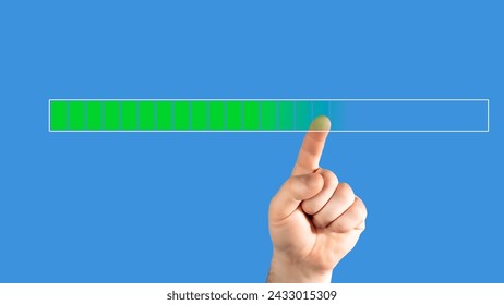 Virtual Screen Loading Process. Hand on Virtual Screen Loading.