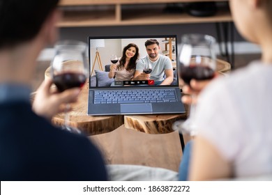 Virtual Wine Tasting Online Event On Laptop