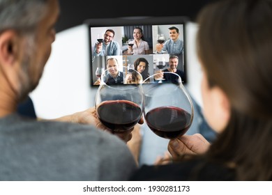 Virtual Wine Tasting Online Event On Laptop