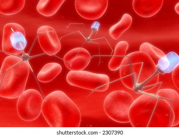virus attacking cells