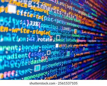 Virus infections spyware malware privacy policy themes. Sequence of numbers with bright colors on a black background. Binary code abstract pattern. Online data security concept. Multi exposure.
