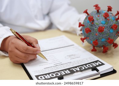 A virus is a microscopic infectious agent that replicates inside living cells, causing diseases. Composed of genetic material and a protein coat, viruses can infect animals, plants, and bacteria. - Powered by Shutterstock