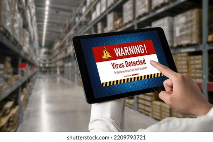 Virus Warning Alert On Computer Screen Detected Modish Cyber Threat , Hacker, Computer Virus And Malware