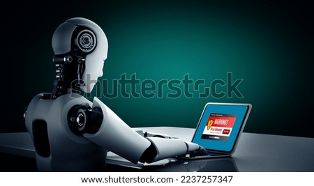 Virus warning alert on computer screen detected modish cyber threat , hacker, computer virus and malware. 3D illustration.