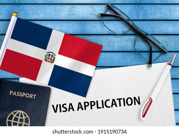 Visa Application Form Flag Dominican Republic Stock Photo 1915190734 ...