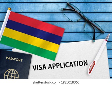 94 Mauritius Passport Images Stock Photos Vectors Shutterstock   Visa Application Form Flag Mauritius 260nw 1925018360 