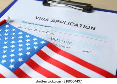 Visa Application Form Immigration American Flag Stock Photo 2189554437 ...