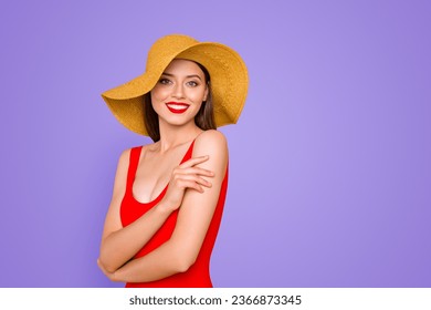 Visage maquillage leisure travel lifestyle person resort people concept. Photo portrait of beautiful pretty lady with beaming toothy smile isolated bright background copy-space - Powered by Shutterstock