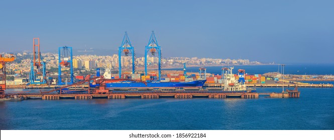 Visakhapatnam, INDIA - December 9 : Visakhapatnam port is a second largest port by cargo handled in India, On December 9,2015 Visakhapatnam, India