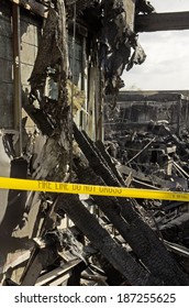 Visible Damage To A Commercial Building Following A Structure Fire