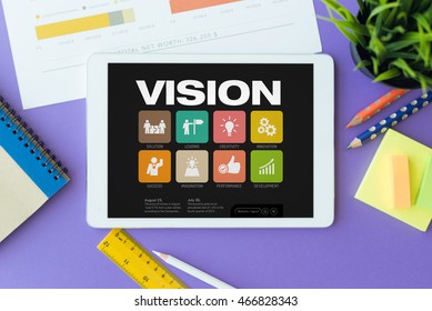 Vision Concept on Tablet PC Screen