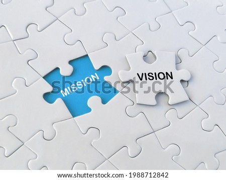 Vision and Mission Text on Jigsaw Puzzle