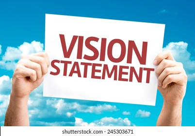 Vision Statement Card With Sky Background