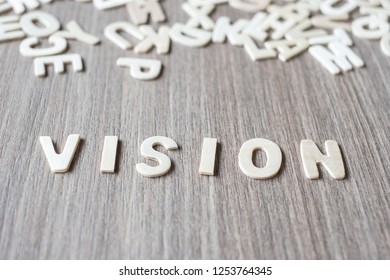 Vision Word Wooden Alphabet Letters Business Stock Photo 1253764345 